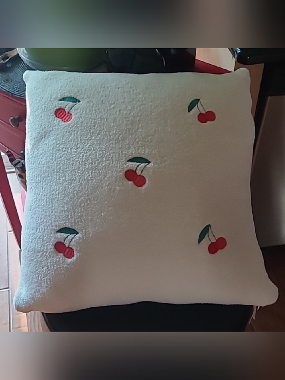 Cherries Throw Pillow